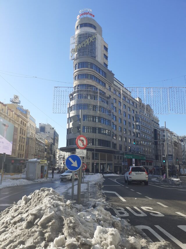 nevada histórica en madrid nieve sucia 